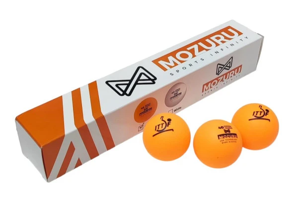 Avessa Mozuru Mzr006-Org ITTF Onaylı Turuncu Pinpon Topu 6lı ürün görseli 1