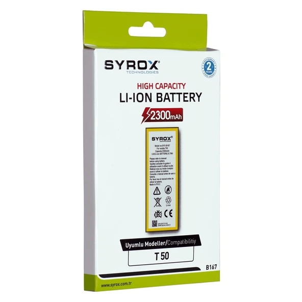 Syrox Turkcell T50 Batarya B167 ürün görseli 1