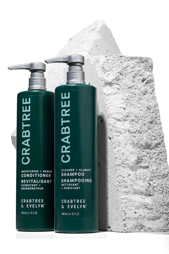 Crabtree & Evelyn Cleanse + Clarify Shampoo 443 ml + Renew Revitalisant Conditioner 443 ml ürün görseli 1