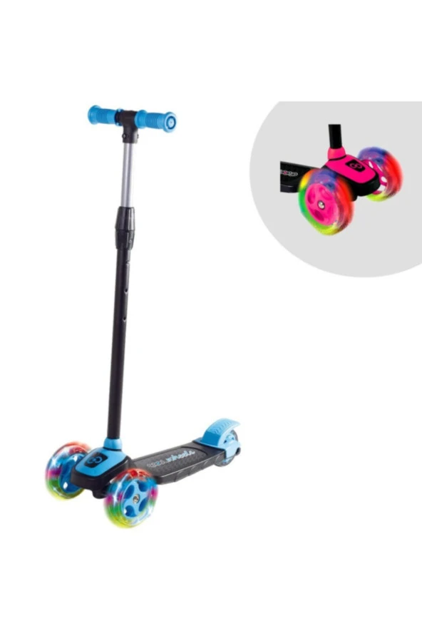 Furkan Toys Cool Wheels Led Işıklı 3 Tekerlekli Yükseklik Ayarlı Twist Çocuk Scooter (3-9 Yaş) ürün görseli 1