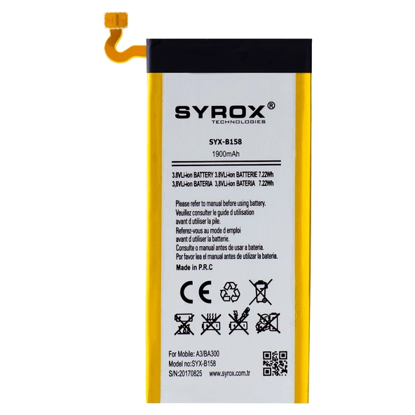 Syrox Samsung Galaxy A3 / BA300 Batarya B158 - Resim 2