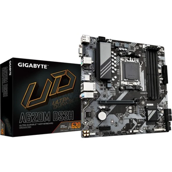 Gigabyte A620M DS3H 6400 Mhz (O.C) DDR5 Soket Am5 mAtx Anakart ürün görseli 1