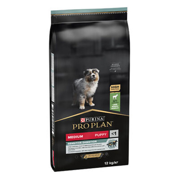 Pro Plan Medium Puppy Sensitive Digestion Kuzulu Orta Irk Yavru Köpek Maması 3 X 1 Kg Açık Paket ürün görseli 1
