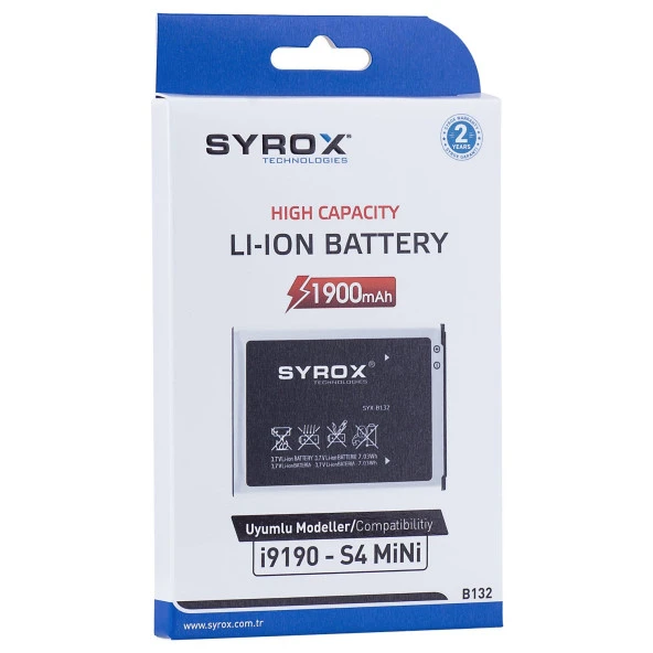 Syrox Samsung S4 Mini / i9190 Batarya B132 ürün görseli 1