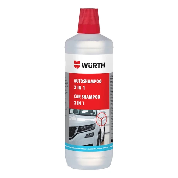 WÜRTH 3 ü 1 Arada Araba Şampuanı 1 Lt. - Temizlik, Parlaklık ve Koruma ürün görseli 1