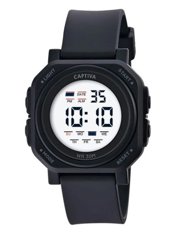Captiva 30 mt Suya Dayanıklı Digital Alarm-Kronometre-Led Işık Spor Kasa Çoçuk Kol Saati CPT.X017 ürün görseli 1