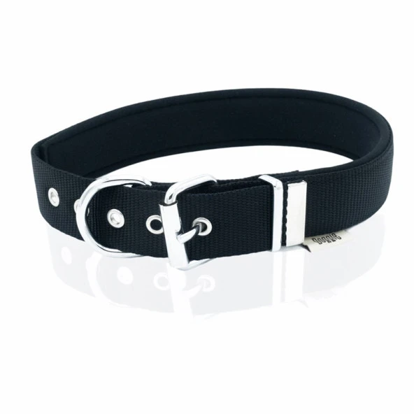 Doggie Konfor Dokuma Köpek Boyun Tasması Siyah 3x42-50 Cm Medium ürün görseli 1