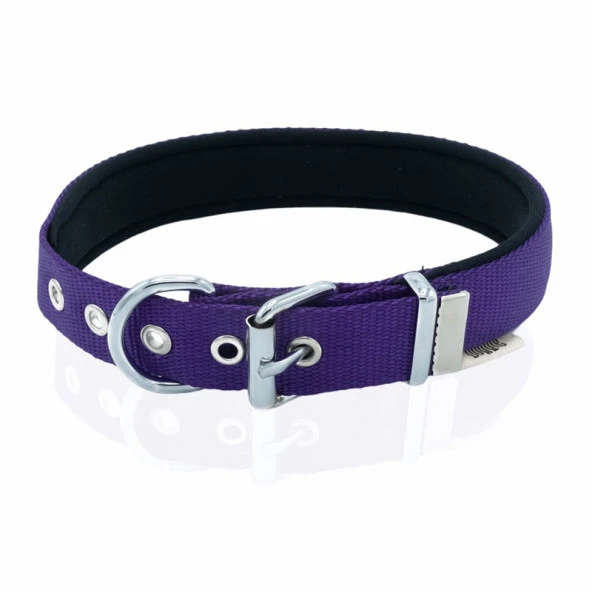 Doggie Konfor Dokuma Köpek Boyun Tasması Mor 2,5x42-50 Cm Large ürün görseli 1