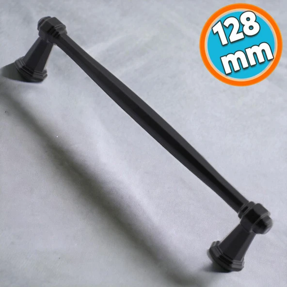 Mobilya Mutfak Dolabı Çekmece Dolap Kapak Kulbu Kulpu Metal 128 mm Siyah Kulp ürün görseli 1