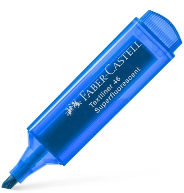 Faber Castell Fosforlu Kalem Mavi ürün görseli 1