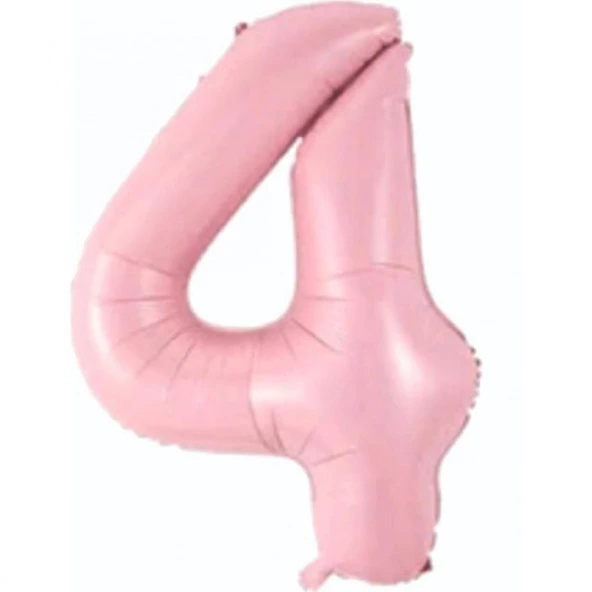 4 Rakam Açık Pembe Folyo Balon 80 cm ürün görseli 1