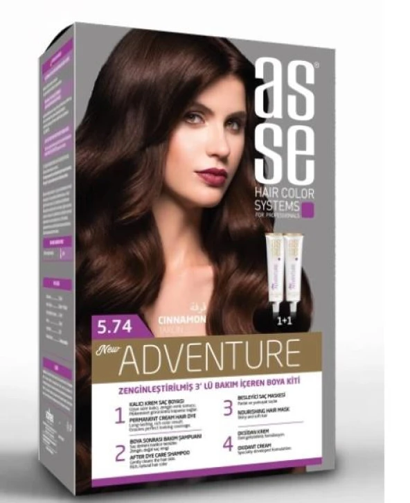 ASSE SET SAÇ BOYASI 5.74 50+50 ML ürün görseli 1