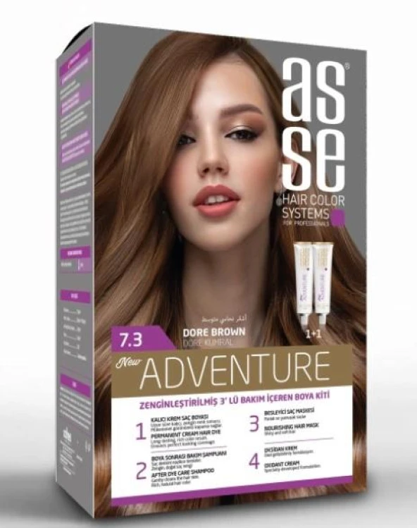 ASSE SET SAÇ BOYASI 7.3 50+50 ML ürün görseli 1