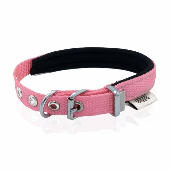 Doggie Konfor Dokuma Köpek Boyun Tasması Pembe 1,5x20-25 Cm Medium ürün görseli 1