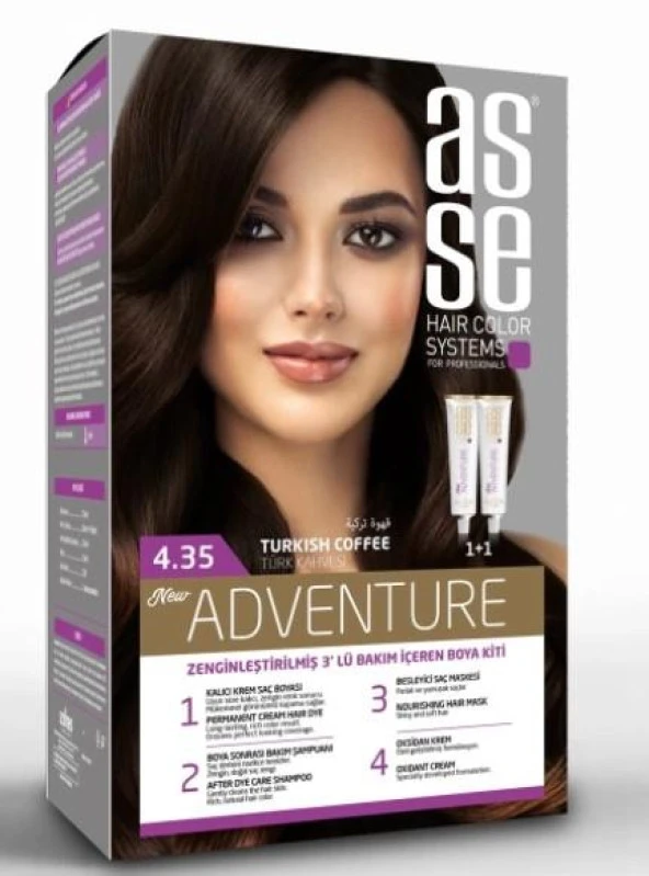 ASSE SET SAÇ BOYASI 4.35 50+50 ML ürün görseli 1