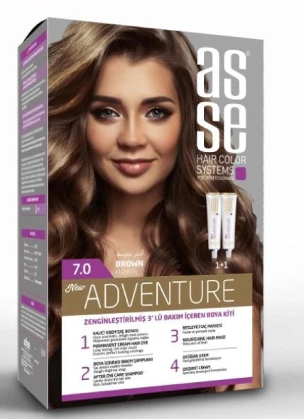 ASSE SET SAÇ BOYASI 7.0 50+50ML ürün görseli 1