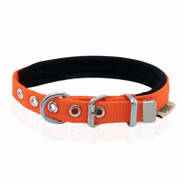 Doggie Konfor Dokuma Köpek Boyun Tasması Turuncu 1,5x25-30 Cm Medium ürün görseli 1