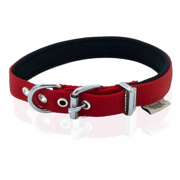 Doggie Konfor Dokuma Köpek Boyun Tasması Kırmızı 2x30-35 Cm Small ürün görseli 1