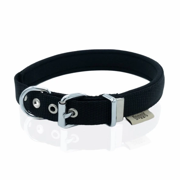 Doggie Konfor Dokuma Köpek Boyun Tasması Siyah 2x35-40 Cm Medium ürün görseli 1