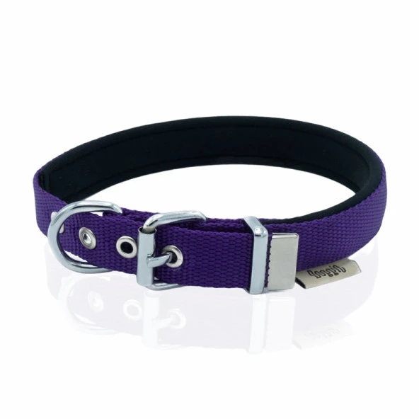 Doggie Konfor Dokuma Köpek Boyun Tasması Mor 2x35-40 Cm Medium ürün görseli 1