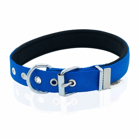 Doggie Konfor Dokuma Köpek Boyun Tasması RoyalMavi 2,5x37-45 Cm Medium ürün görseli 1