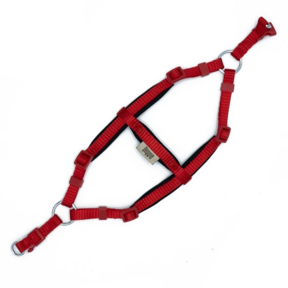 Doggie Konfor Dokuma Ronnin Köpek Göğüs Tasması Kırmızı 1x30-35 Cm XXSmall ürün görseli 1
