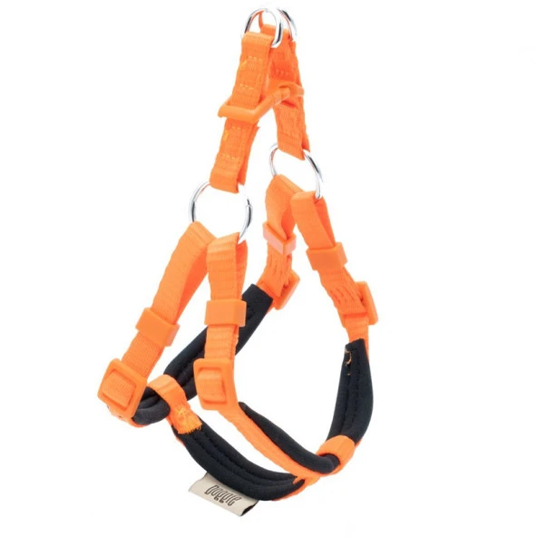 Doggie Konfor Dokuma Ronnin Köpek Göğüs Tasması Turuncu 1,5x35-40 Cm XSmall ürün görseli 1