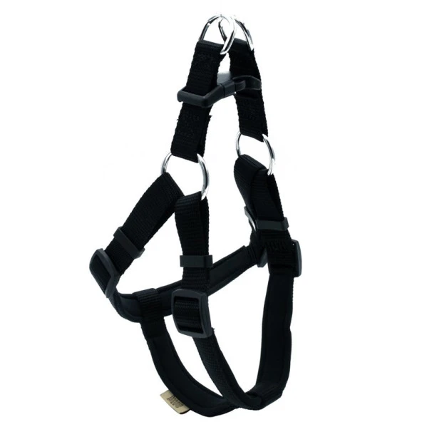 Doggie Konfor Dokuma Ronnin Köpek Göğüs Tasması Siyah 2x45-55 Cm Medium ürün görseli 1