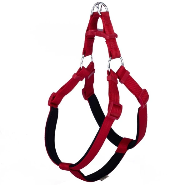 Doggie Konfor Dokuma Ronnin Köpek Göğüs Tasması Kırmızı 2,5x65-75 Cm XLarge ürün görseli 1
