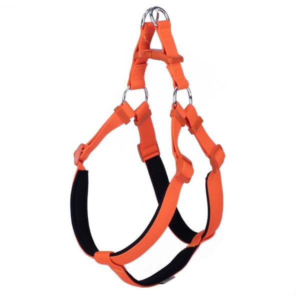 Doggie Konfor Dokuma Ronnin Köpek Göğüs Tasması Turuncu 2,5x65-75 Cm XLarge ürün görseli 1