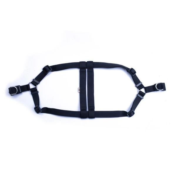 Doggie Konfor Dokuma Ronnin Köpek Göğüs Tasması Siyah 3x75-85 Cm 3XLarge ürün görseli 1