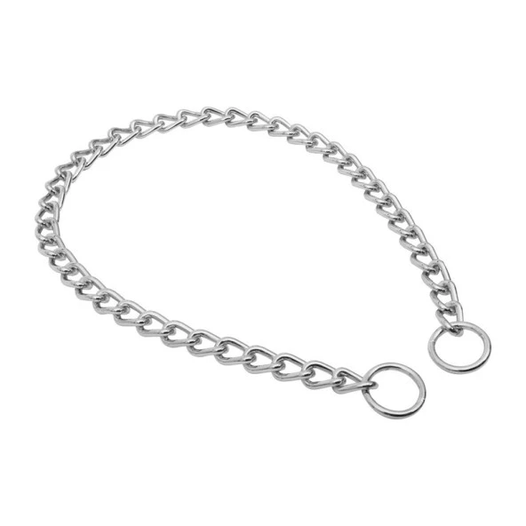 Doggie Krom Kaplama Boğmalı Zincir Köpek Tasması 4x60-70 Cm ürün görseli 1