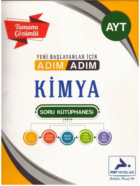 PARAF AYT ADIM ADIM KİMYA ÇÖZÜMLÜ SORU BANKASI ürün görseli 1