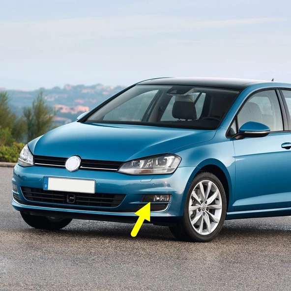 VW Golf 7 2013-2017 Ön Tampon Sol Sis Farı Çerçevesi Kromlu 5G0853211E ürün görseli 1