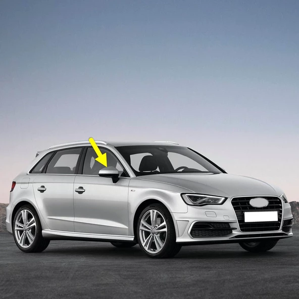 Audi A3 Sportback 2013-2016 Sağ Dış Dikiz Ayna Kapağı 8V0857528D ürün görseli 1