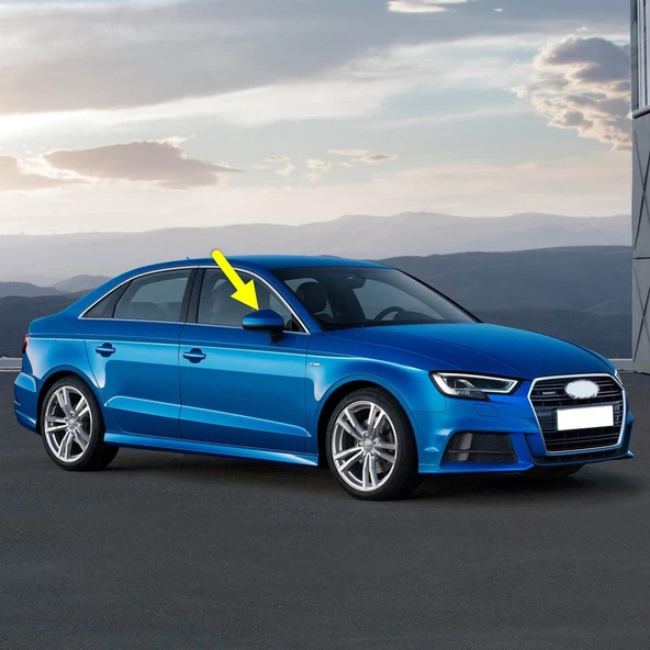 Audi A3 Sedan 2017-2020 Sağ Dış Dikiz Ayna Kapağı 8V0857528D ürün görseli 1