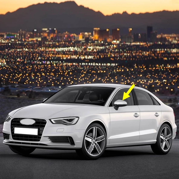 Audi A3 Sedan 2013-2016 Sol Dış Dikiz Ayna Kapağı 8V0857527D ürün görseli 1