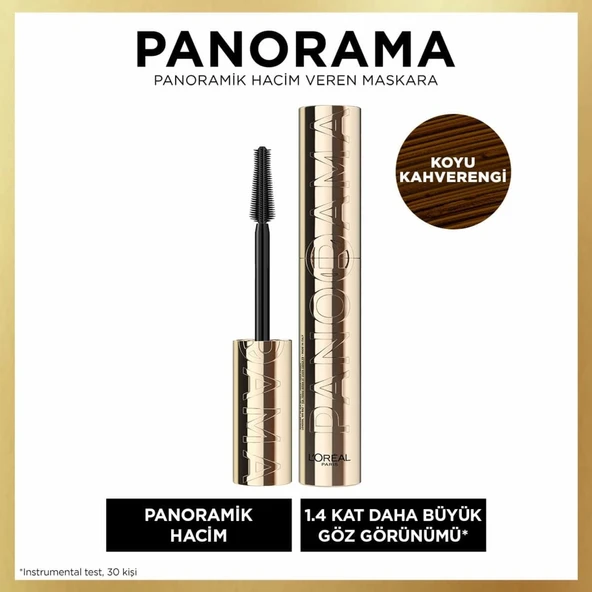 L'Oréal Paris Panorama Hacim Veren Maskara Koyu Kahverengi ürün görseli 1