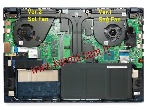 Asus VivoBook 15 X571GTA77-HN1012A77 Notebook uyumlu CPU İşlemci Fanı Ver.1 (Sağ Fan) ürün görseli 1