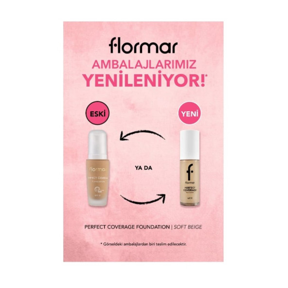 Flormar Perfect Coverage Foundation Fondöten 102 Soft Beige - Resim 3