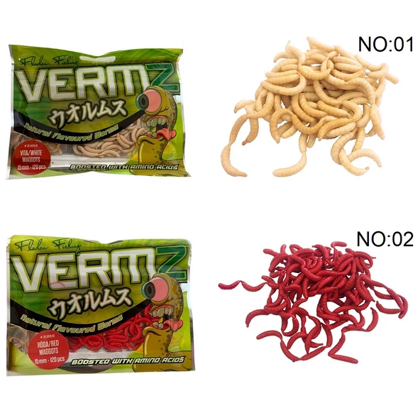 Fladen Vermz Maggots Leş Kurdu 1.5cm 120'li Paket ürün görseli 1