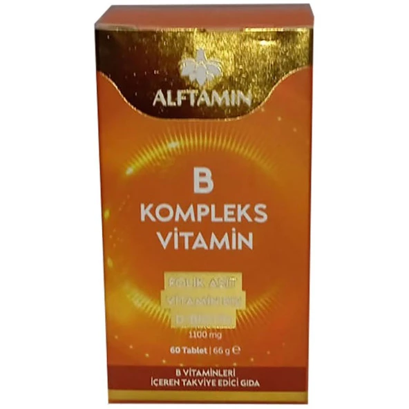 Alftamin B Vitamin Kompleksi 1100 Mg 60 Tablet ürün görseli 1