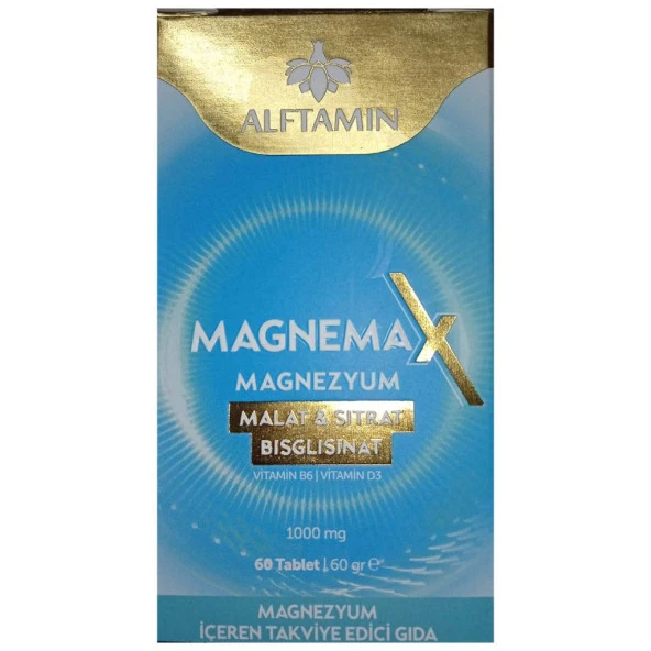 Alftamin Magnemax Magnezyum 1000 Mg 60 Tablet ürün görseli 1