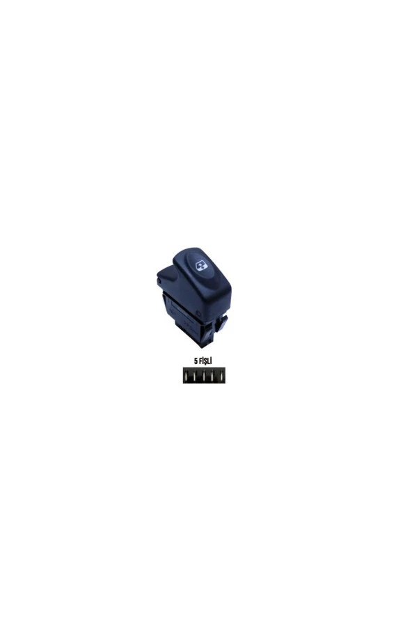 Renault Clio - Cam Açma Anahtarı Düğmesi / ÖN SOL - (2001-2005) - (5 Fişli) ürün görseli 1