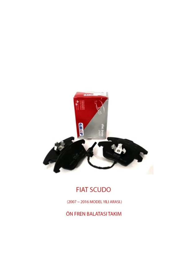 FIAT SCUDO - Ön Fren Balatası - (2007-2016) ürün görseli 1