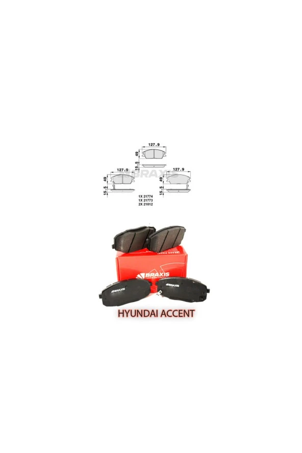 HYUNDAI ACCENT - Ön Fren Balatası - (1994-2006) ürün görseli 1