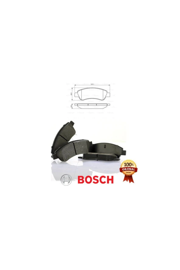 Citroen C-ELYSEE - Ön Fren Balatası - (2012-2019) - (Orijinal Bosch) ürün görseli 1