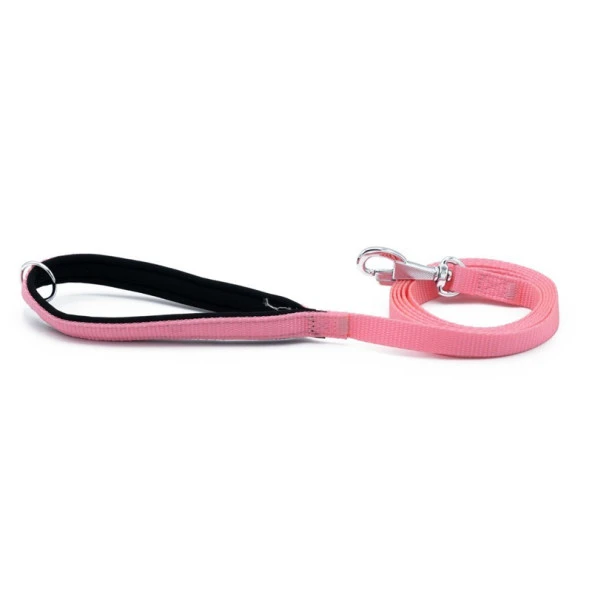 Doggie Konfor Dokuma Gezdirme Tasması Pembe 1,5x160 Cm ürün görseli 1