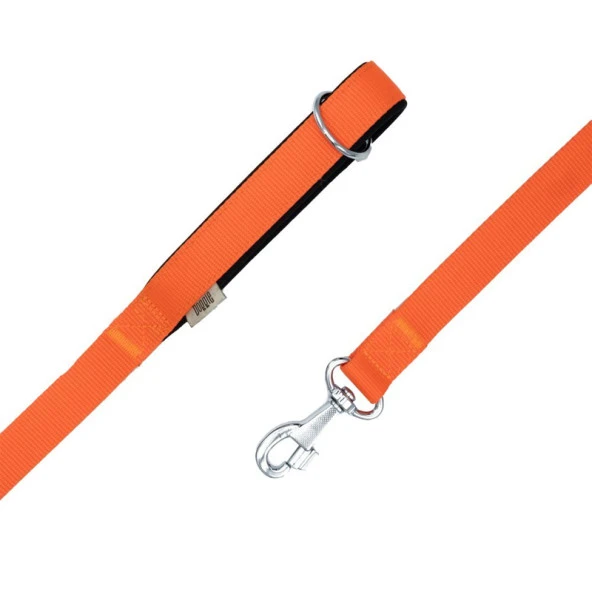 Doggie Konfor Dokuma Gezdirme Tasması Turuncu 2x140 Cm ürün görseli 1