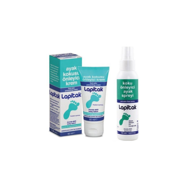 LAPİTAK AYAK KOKUSU ÖNLEYİCİ SET - SPREY 125 ML + KREM 60 ML ürün görseli 1